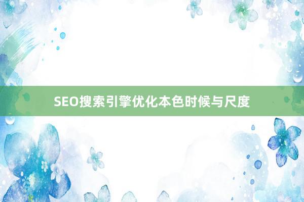 SEO搜索引擎优化本色时候与尺度